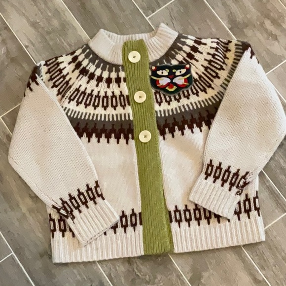 The Reeds Colorblocked Fair Isle Wool Cardigan XS NWOT - Picture 6 of 13